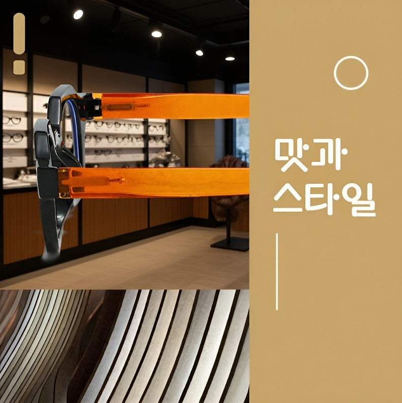 스프링 다리 구조를 보여주는 Eterlens 안경
