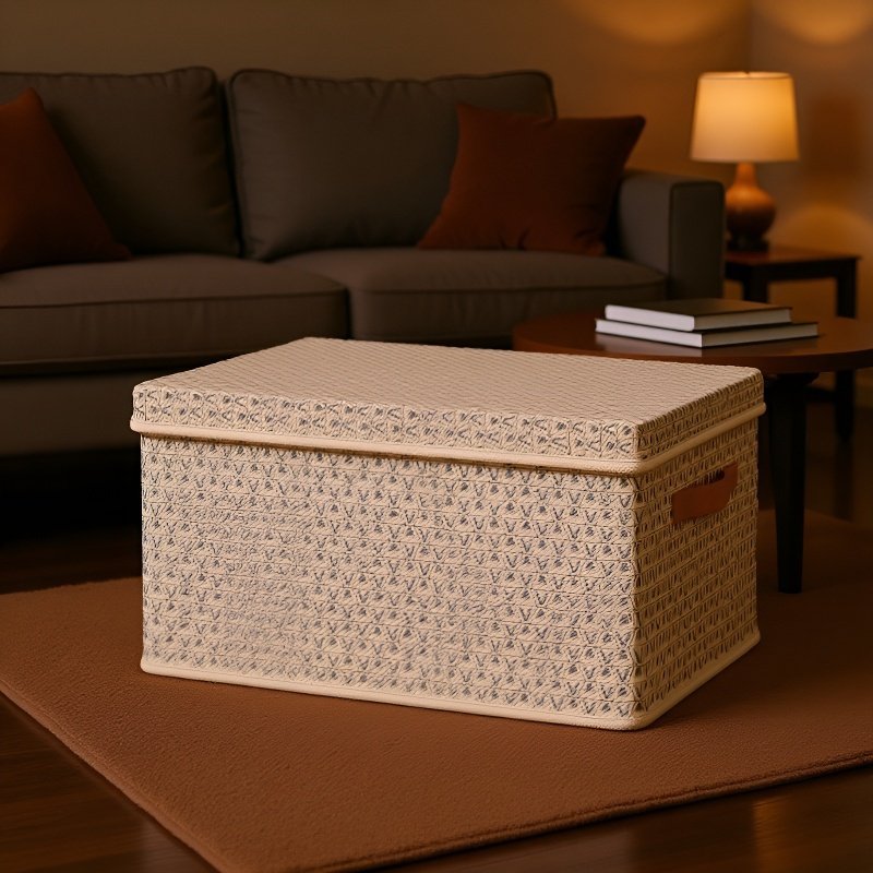 Verdickte PP-Faltbox mit Deckel zur Aufbewahrung von Kleidung und Decken