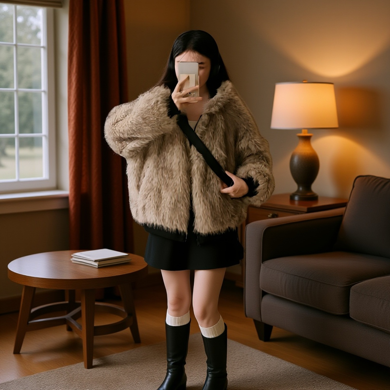 여성 아메리칸 스트리트 패딩 쇼트 양면 도톰한 코트 퍼 후드 패딩 겨울 기모 코트