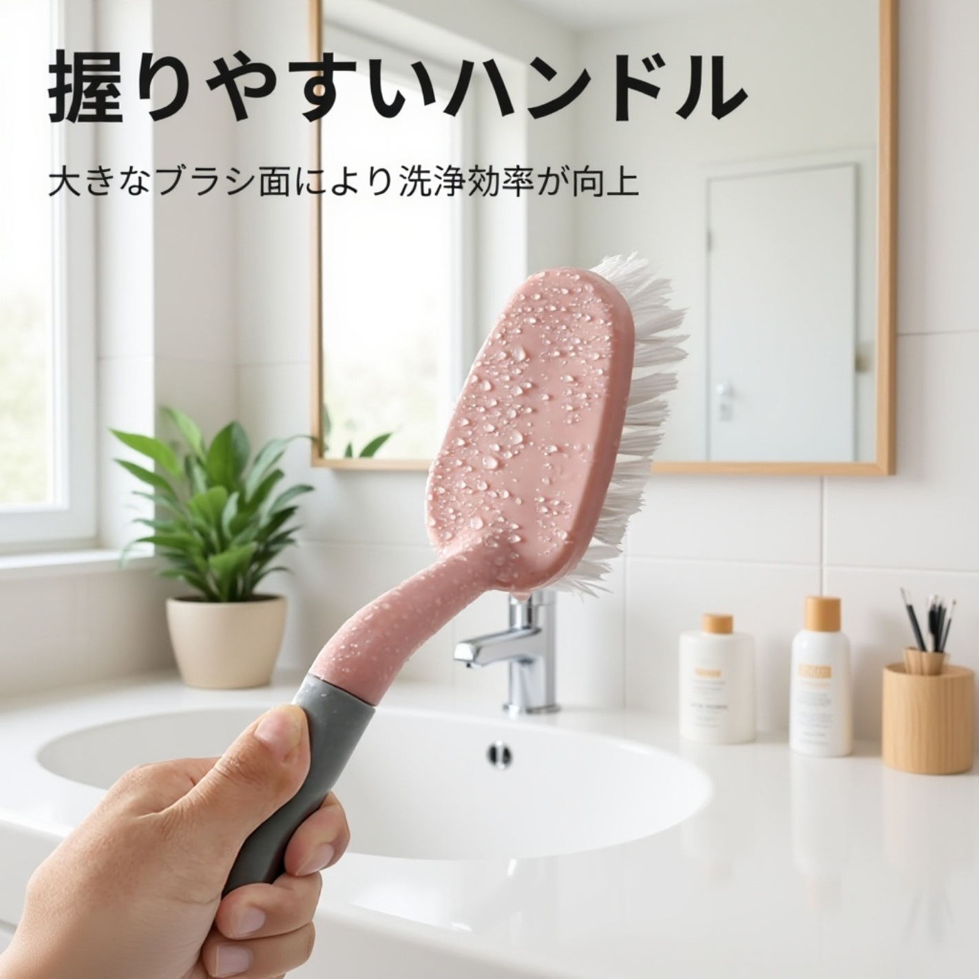 多機能トイレ用床ブラシ