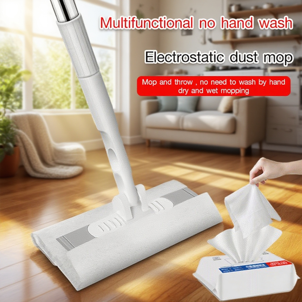 Multifunctional No Hand Wash Electrostatic Dust Removal Mop