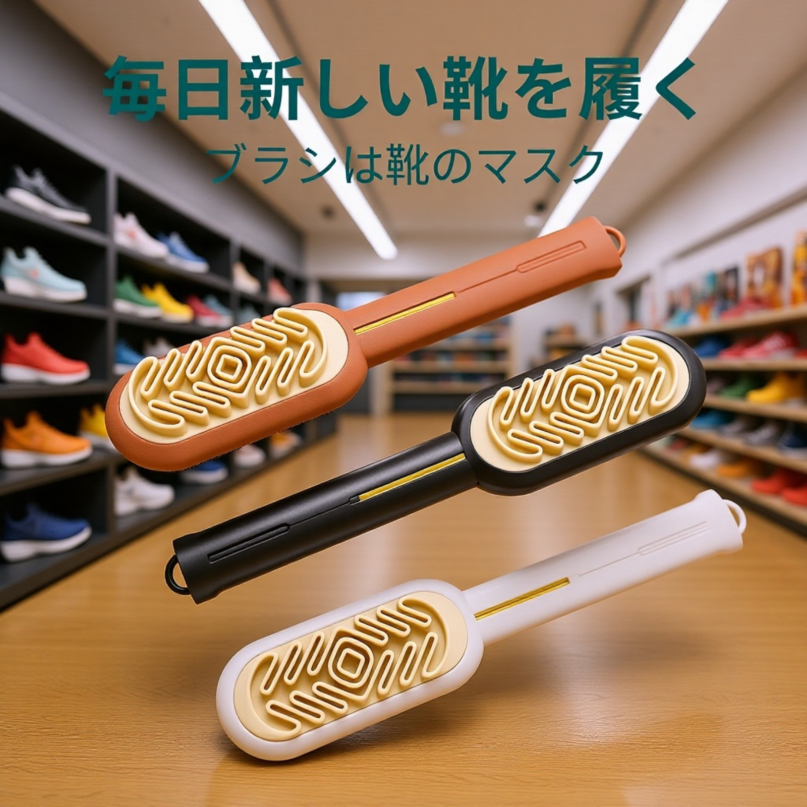 車シート除染用ゴム製靴ブラシ