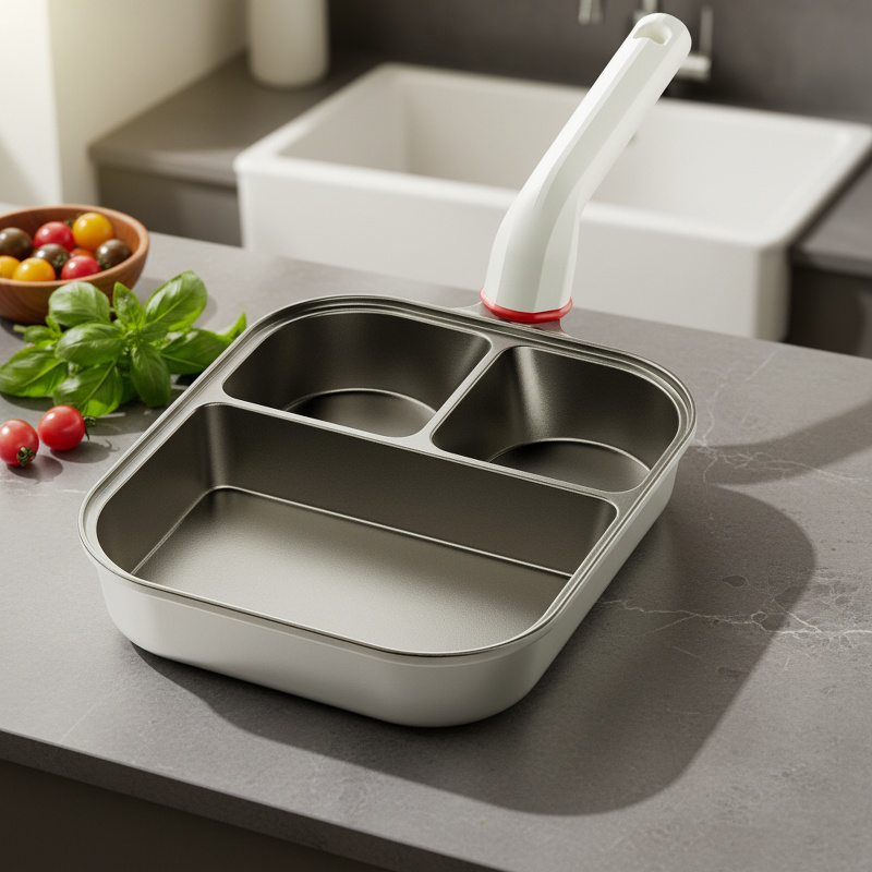 Titanium 3-in-1 Antihaft-Bratpfanne, dick und tief, für Eier und Hamburger
