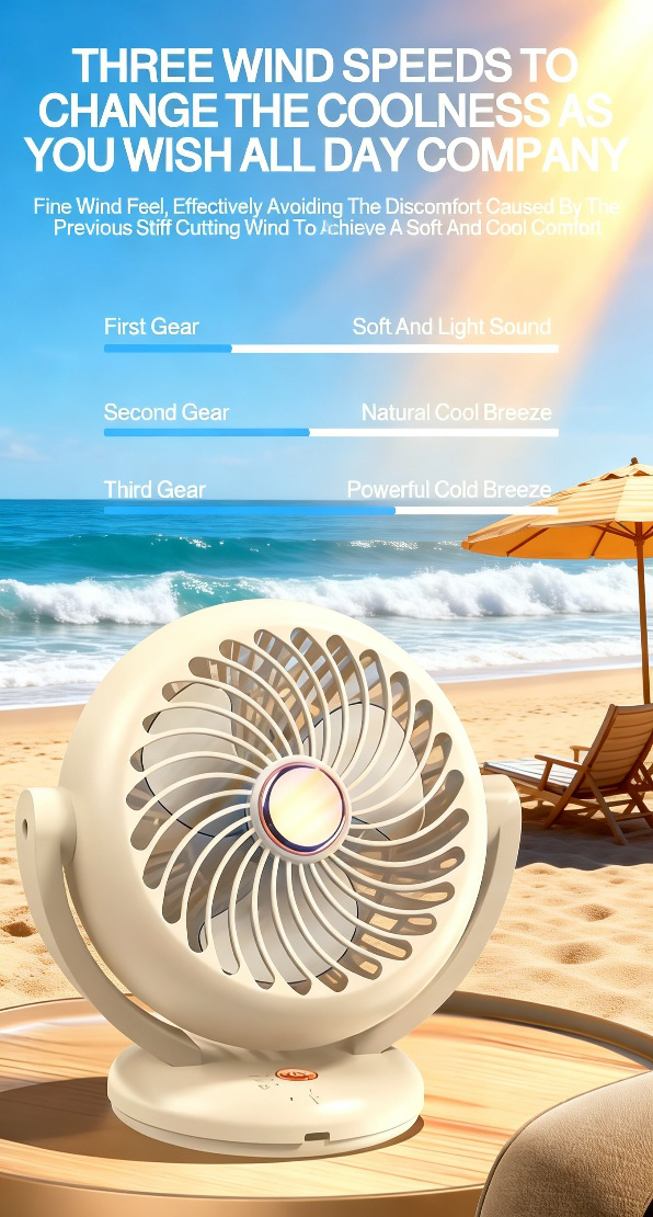 Rechargeable mini fan for summer cooling