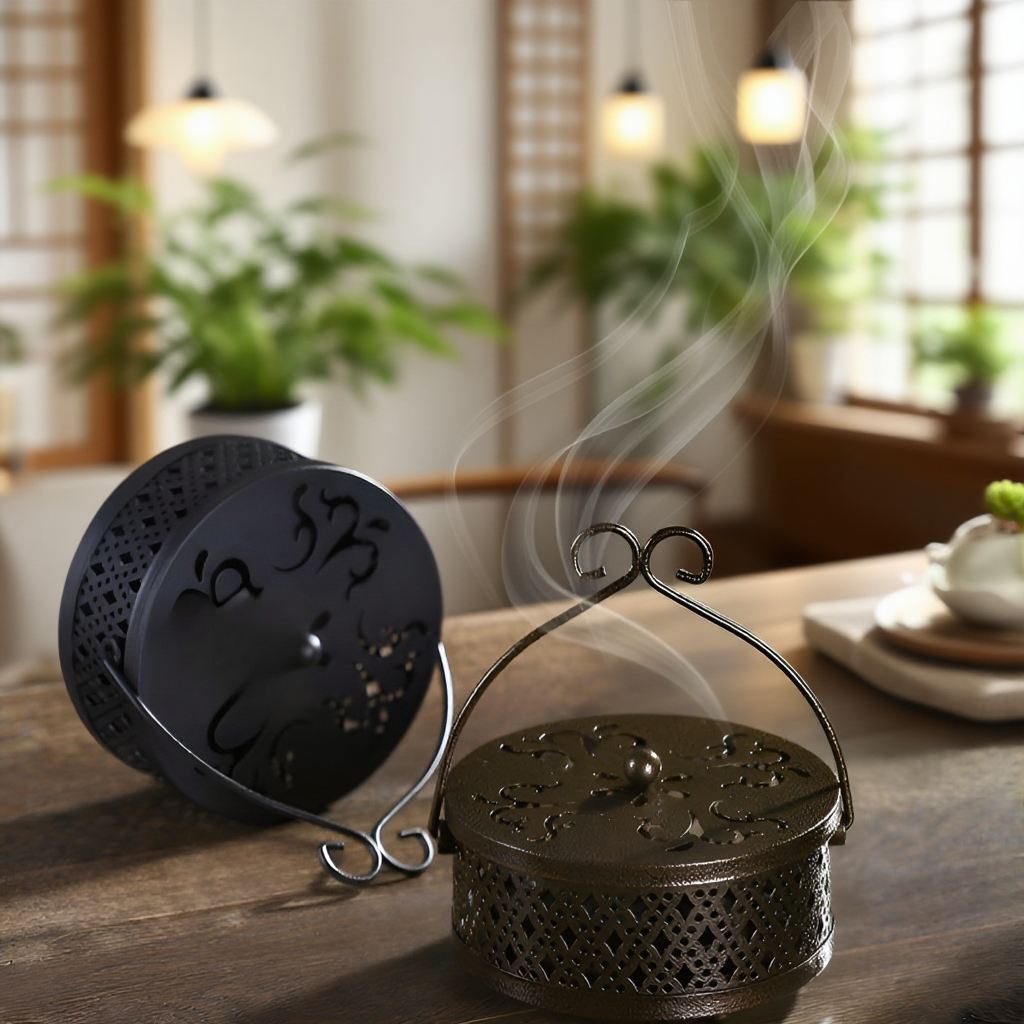 Kovový stojan na spirálový odpuzovač komárů