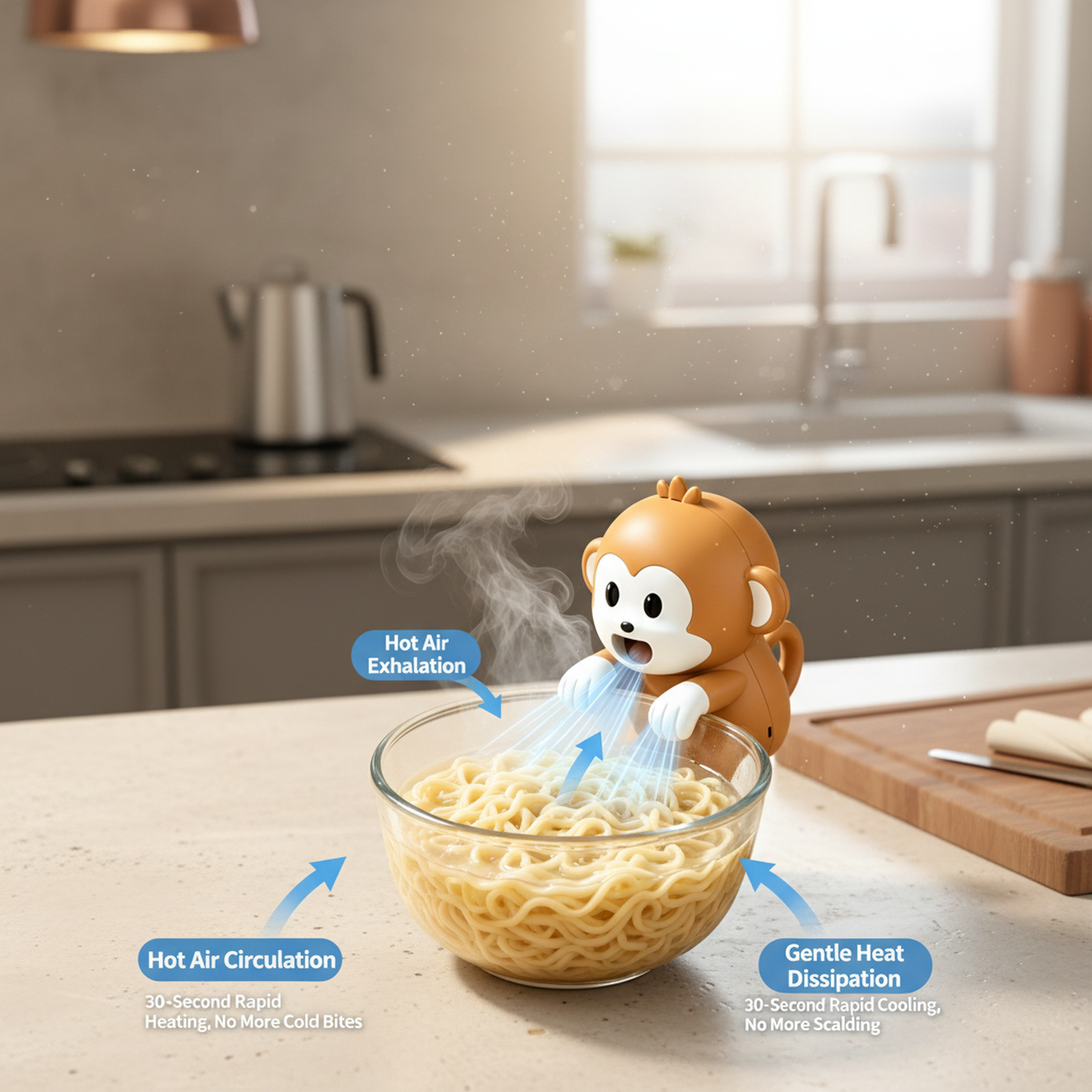 Cartoon Rechargeable Long-lasting Handheld Mini Fan, Wearable & Desktop Ornament