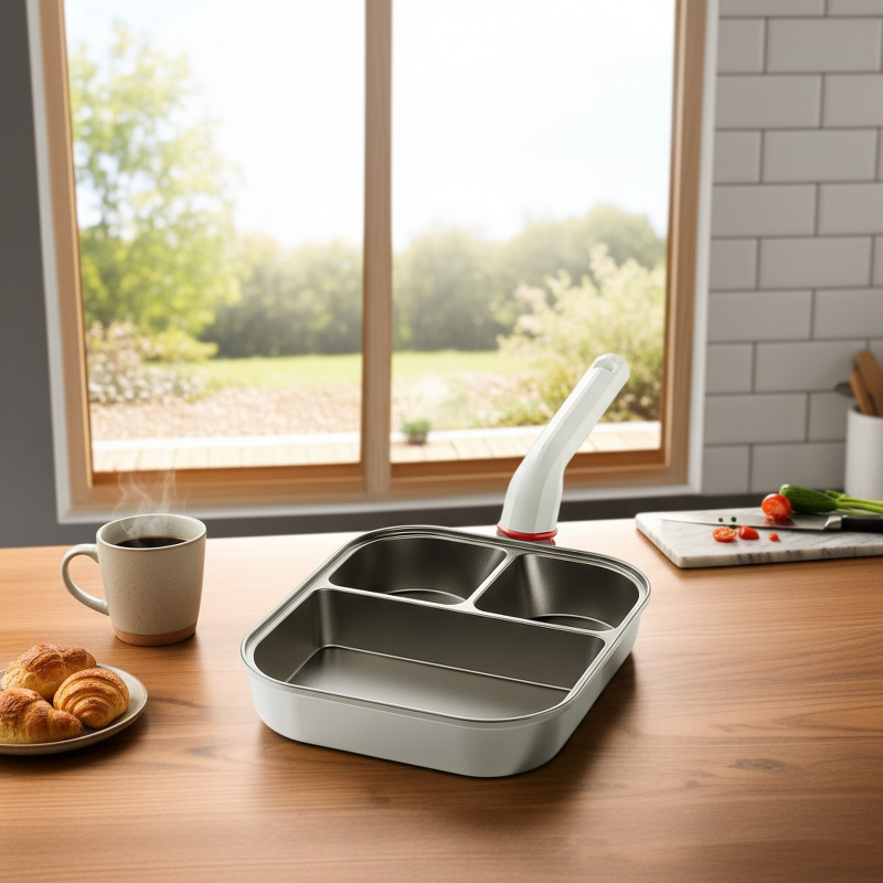 Titanium 3-in-1 Antihaft-Bratpfanne, dick und tief, für Eier und Hamburger