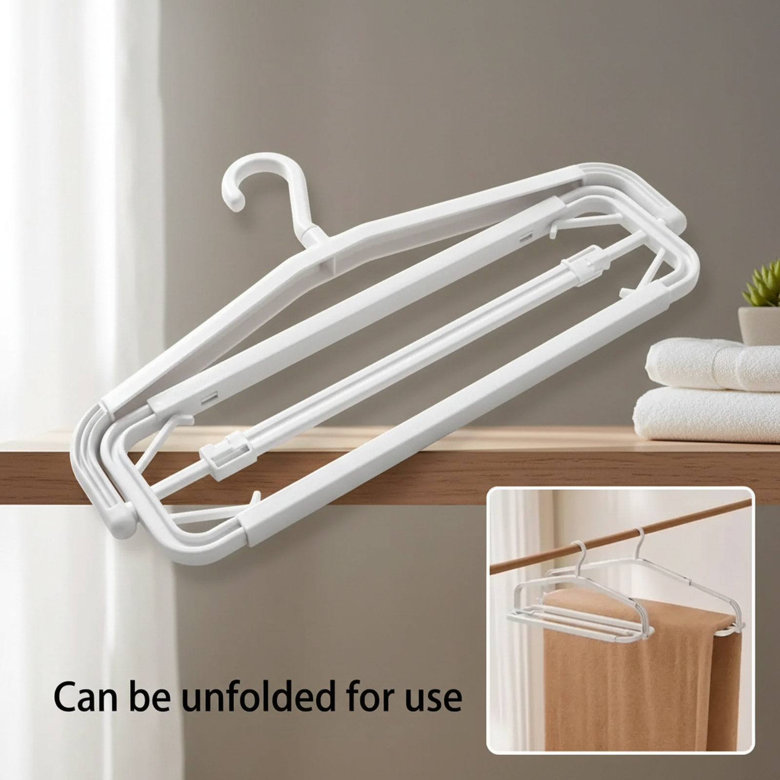 3D Space Adjustable Towel & Clothes Hanger Set, Pro Storage Organizer