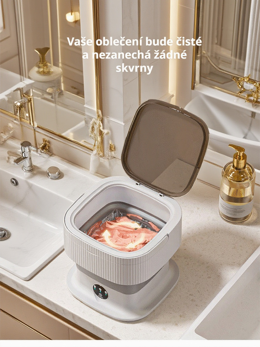Velkokapacitní vylepšená modrá domácí pračka vše v jednom