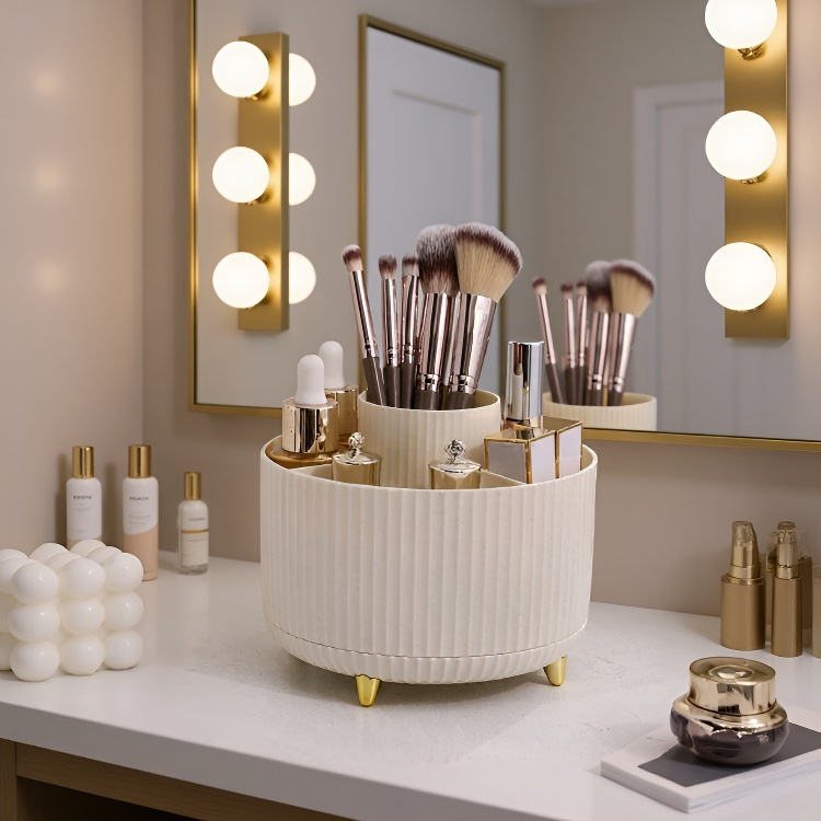  회전형 방진 화장붓 수납통