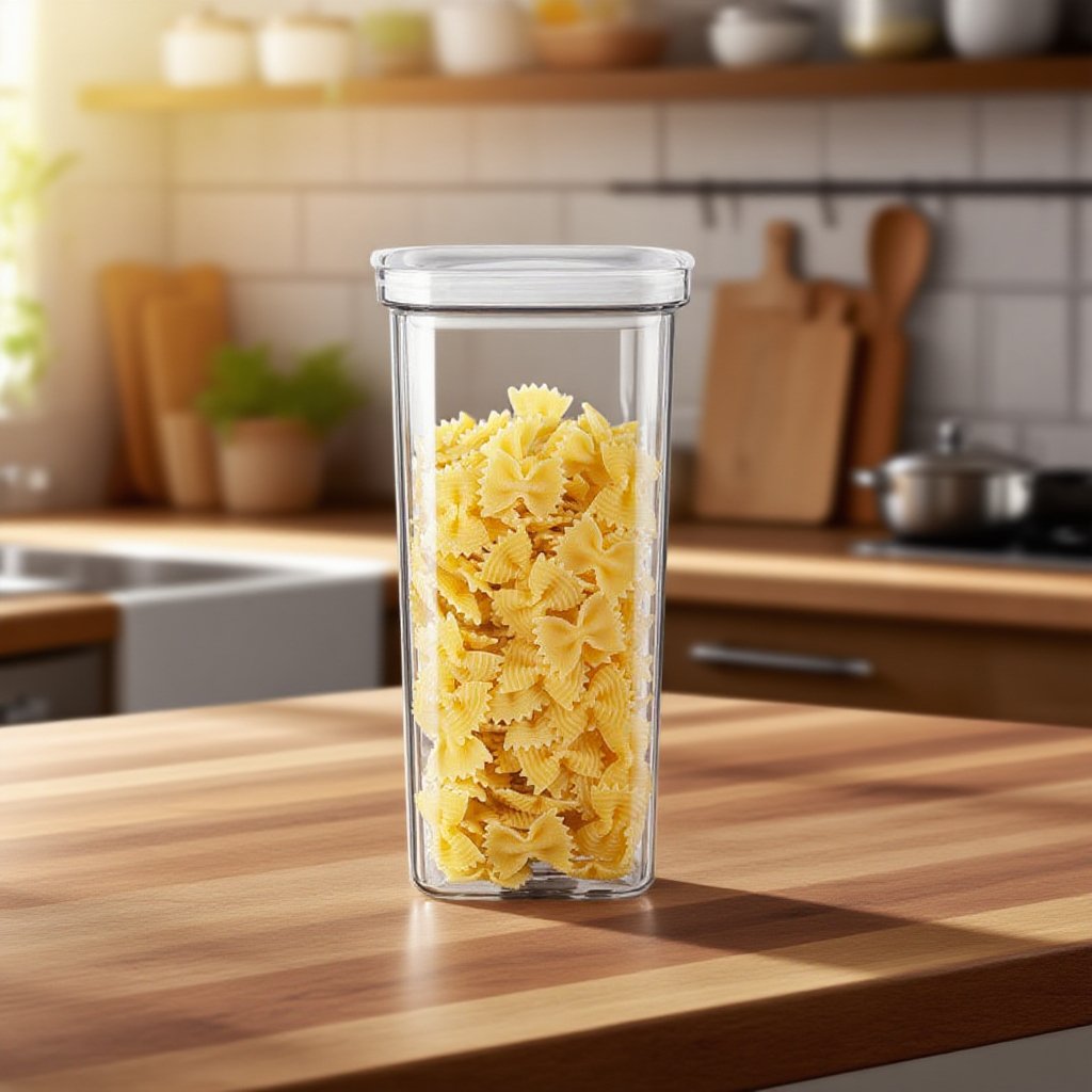 帶蓋鎖扣透明保鮮防潮收納罐