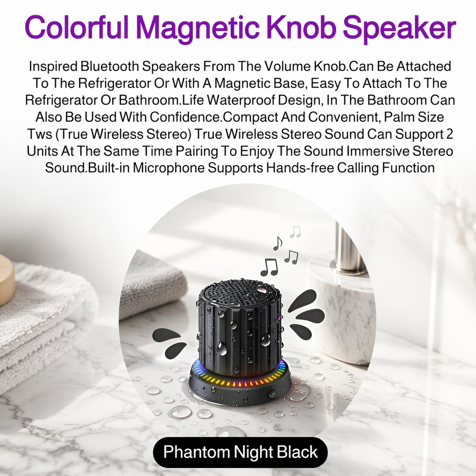 Magnetic Knob Bluetooth Speaker
