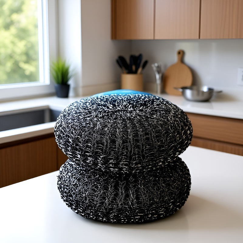 Topf-Reinigungsbürste mit langem Griff, Edelstahl, Küchenhelfer