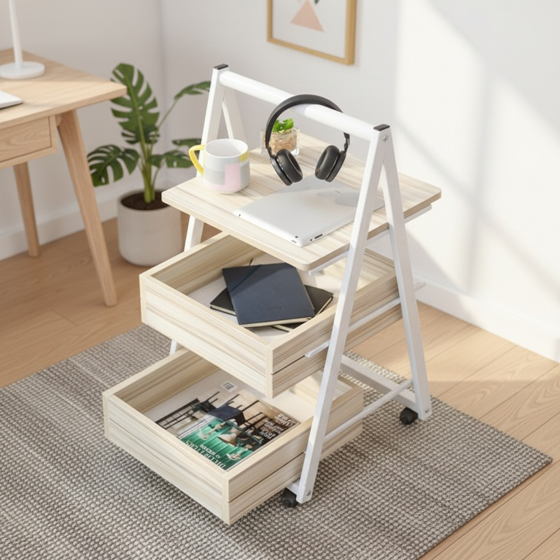 Table basse pratique avec armoire à dossiers intégrée