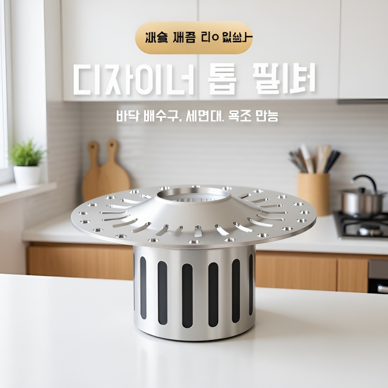 욕실 바닥 배수구 방취 방충 커버 롱 타입