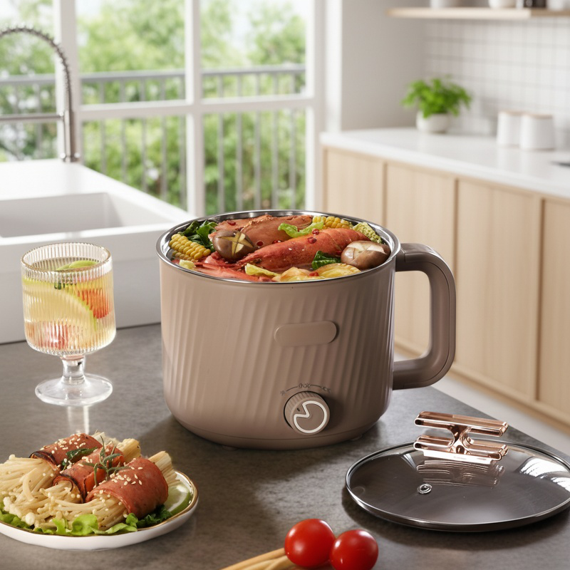 Nonstick electric hot pot for convenient dorm cooking