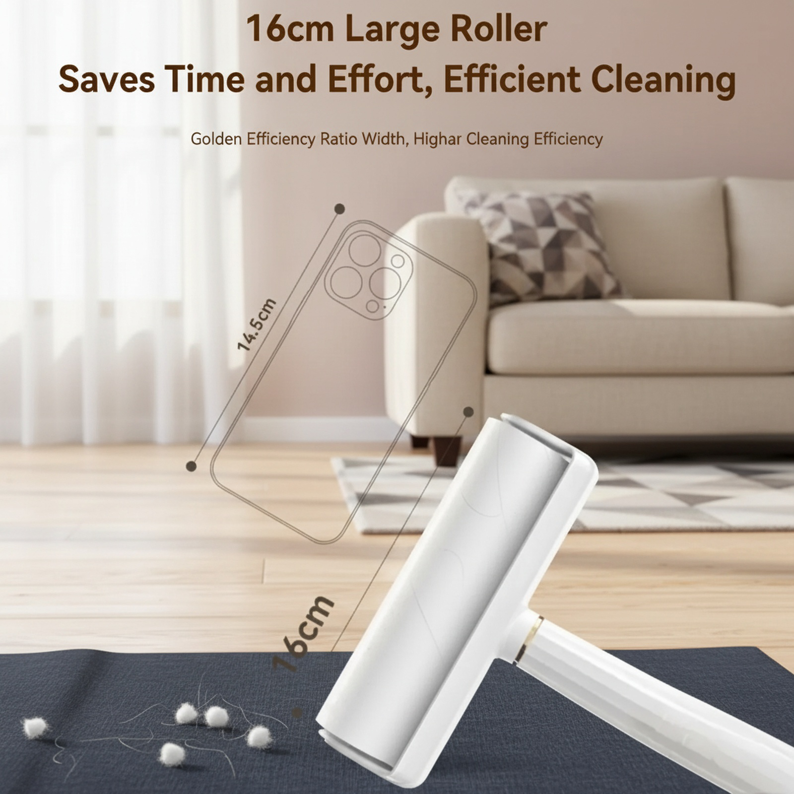 Easy-to-use lint roller for daily cleaning