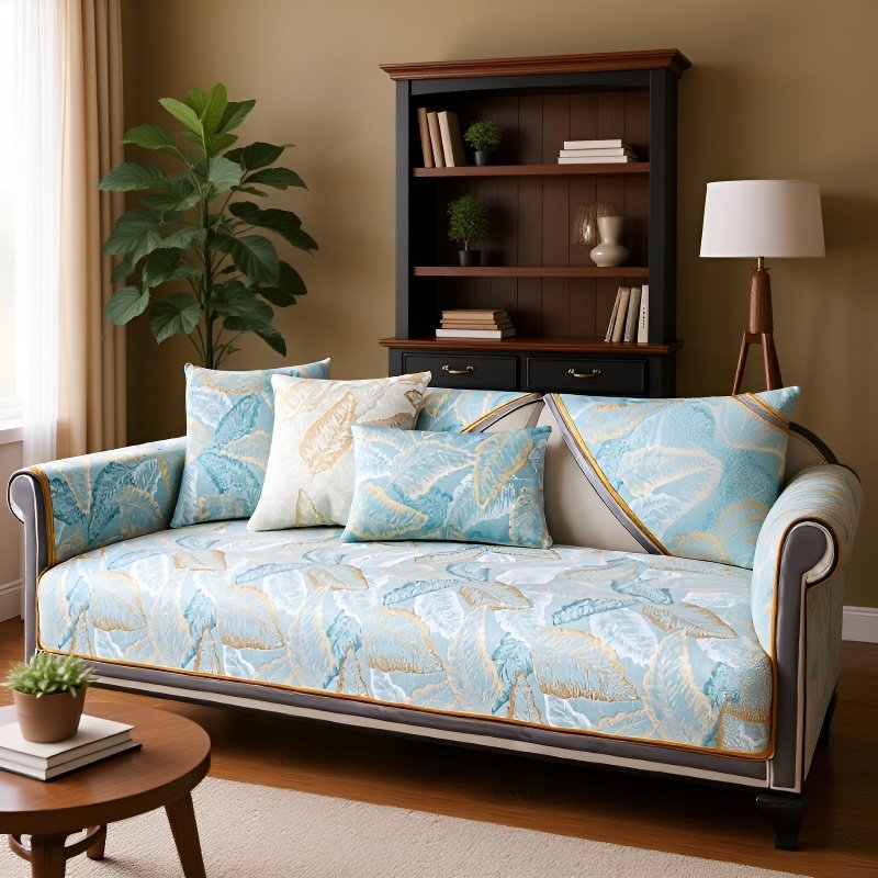 レザーソファークッションアイスシルクカバークロス 夏の滑り止め涼しい感じクッションクーラーカバーカバー