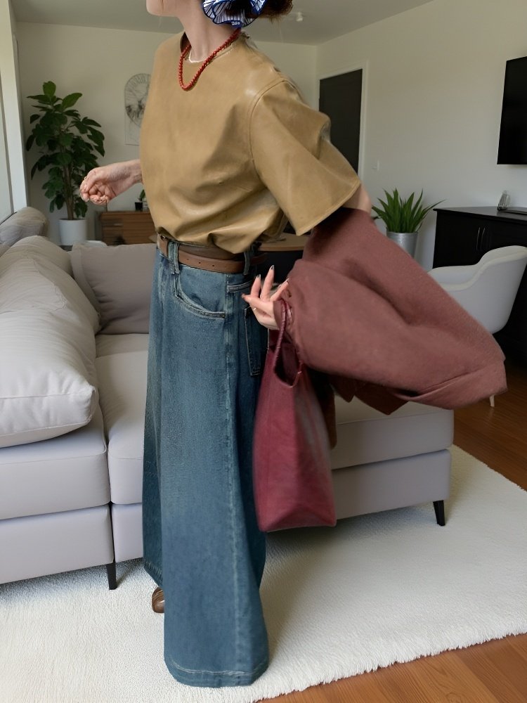 트렌디 하이웨이스트 팬츠 디테일