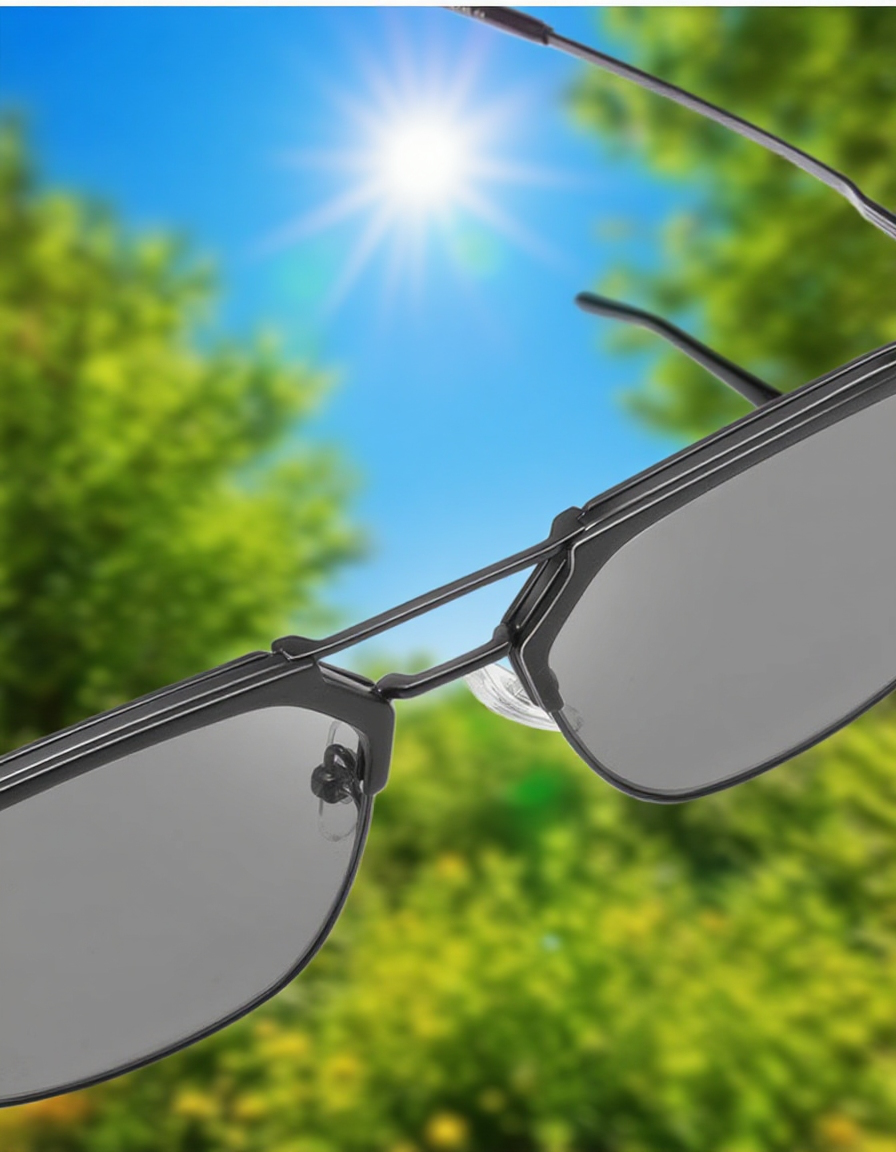 블루라이트 차단 렌즈의 근접 사진