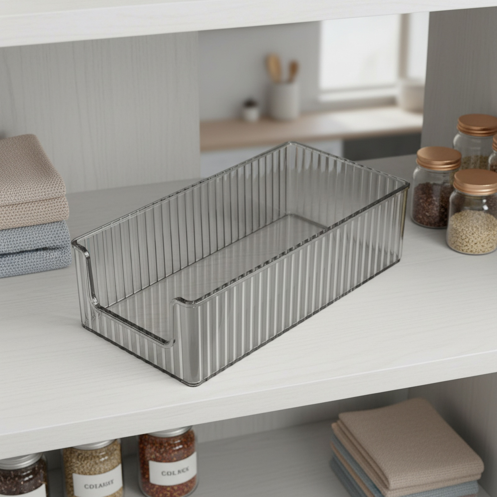 Transparent Drawer Desktop Stationery Organizer Stackable Notebook Storage Box