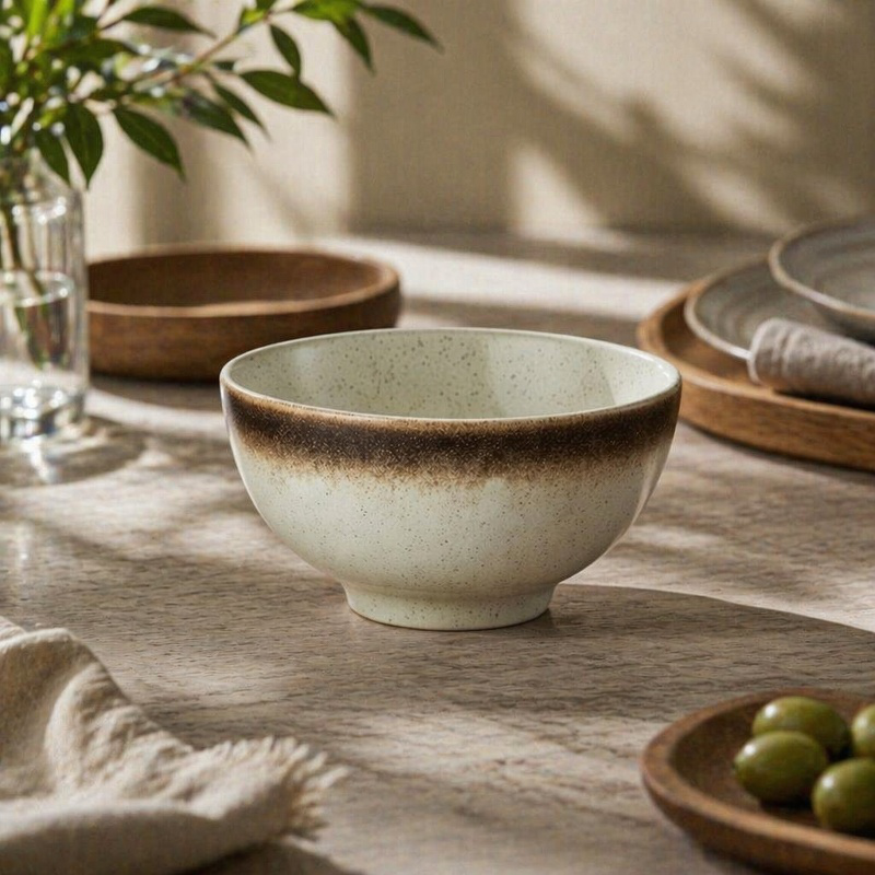 Schlichte japanische Reisschale, kleine Keramikschale für Zuhause, Gewürzschale, Frühstücksschale