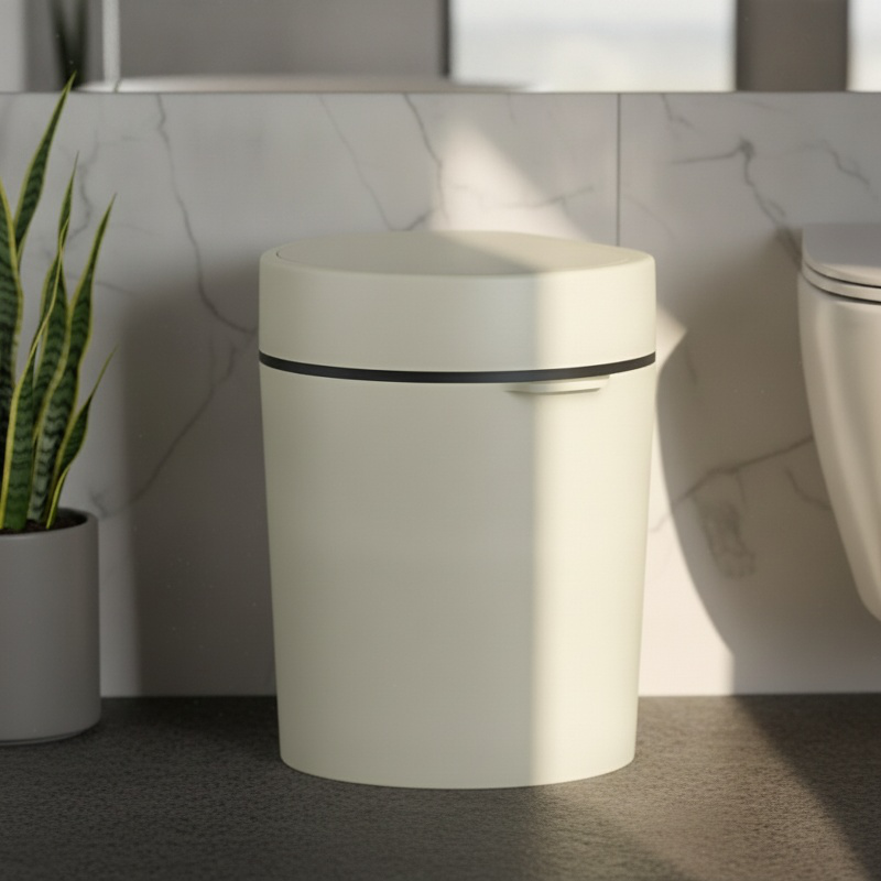 Cubo de basura multifuncional de cocina con almacenamiento y tapa