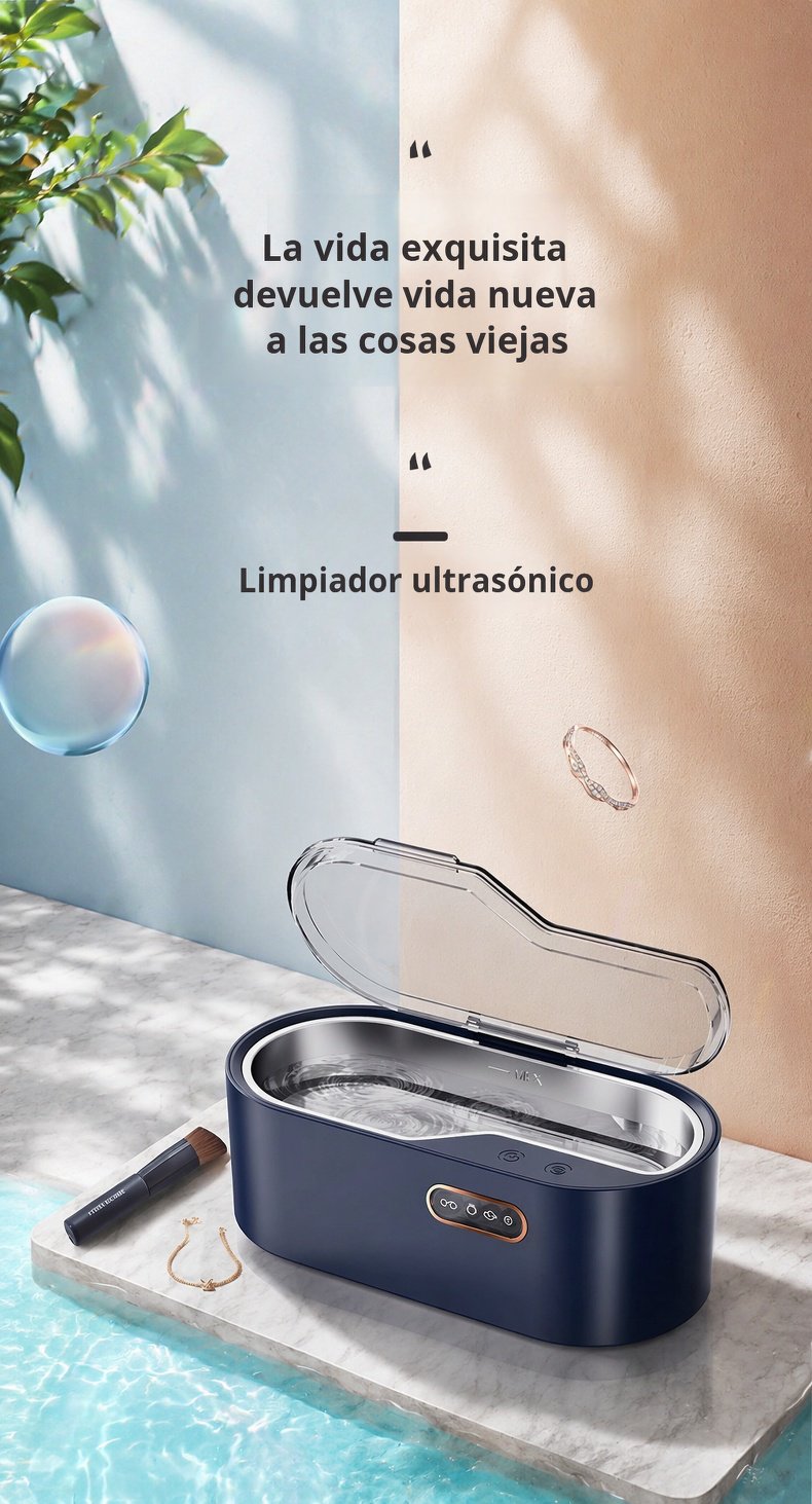 Limpiador ultrasónico para lentes de contacto vista frontal