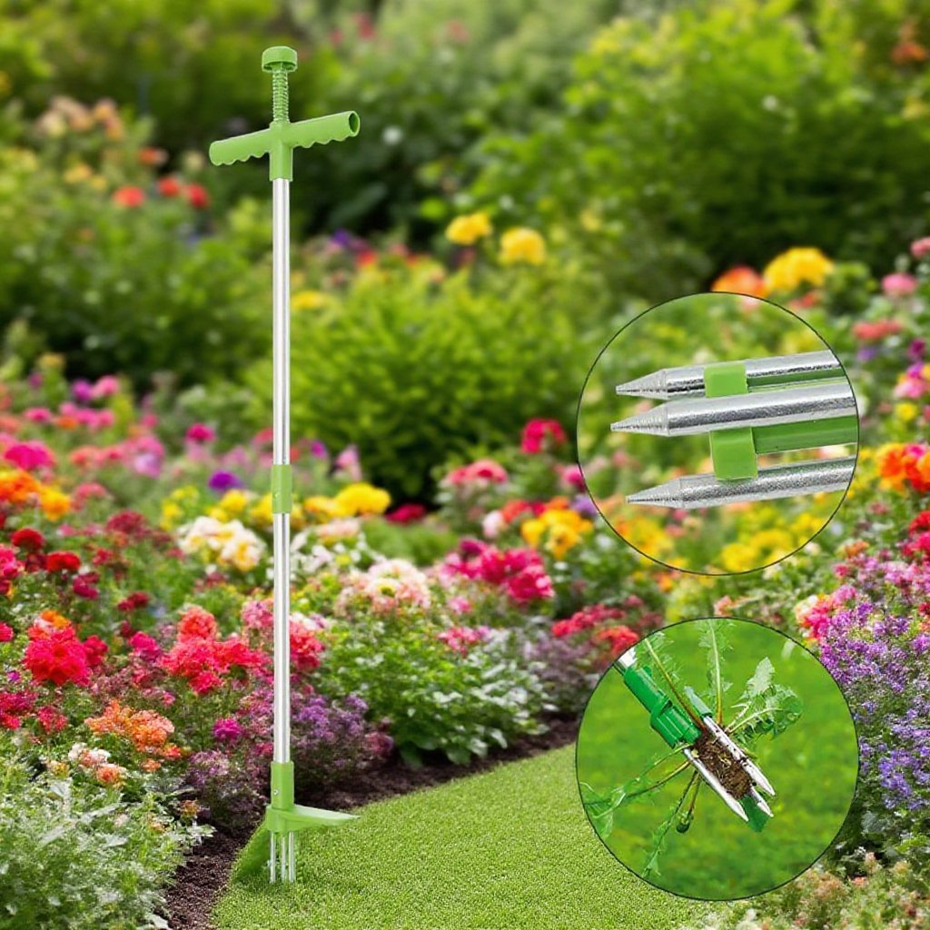 アルミチューブ手動雑草抜き器の全体画像