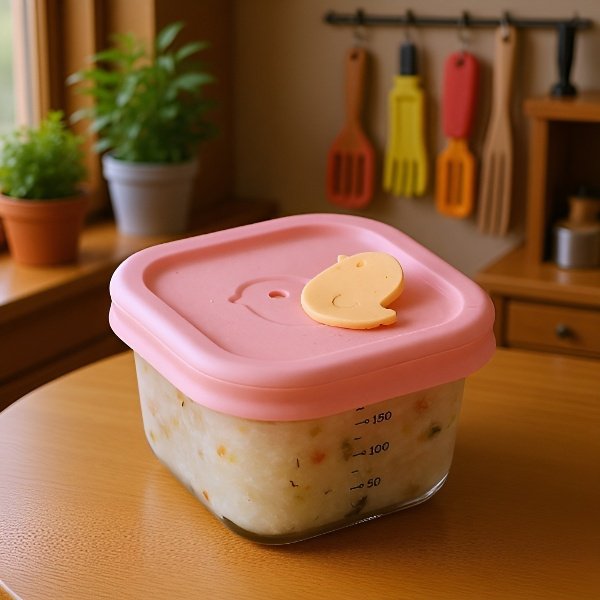 Baby food glass bowl