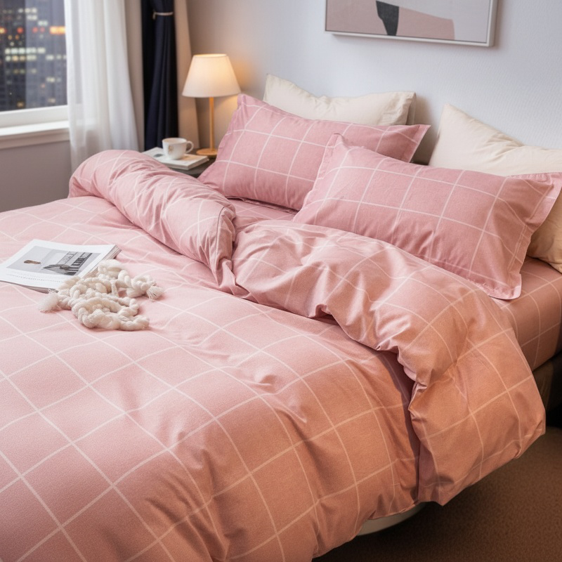 High quality autumn quilt cover and pillowcase set