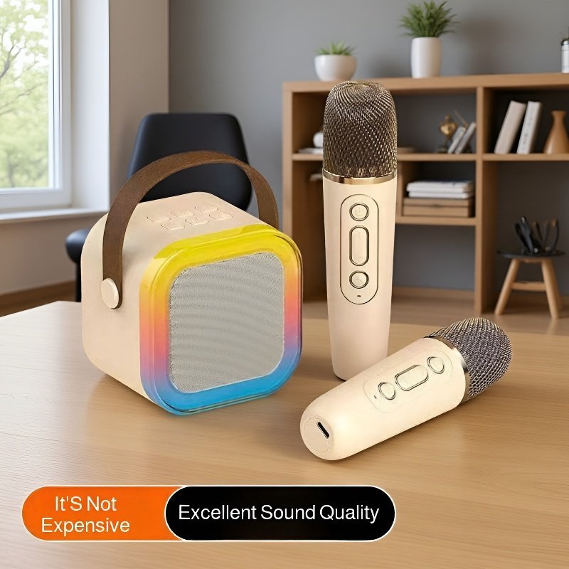 Colorful Wireless Bluetooth Karaoke Microphone Speaker
