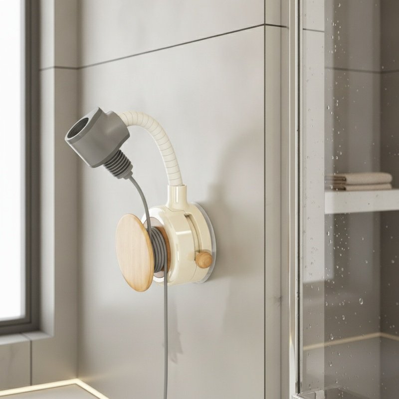 Punch-free Wall-mounted Rotating Fan Storage Shelf
