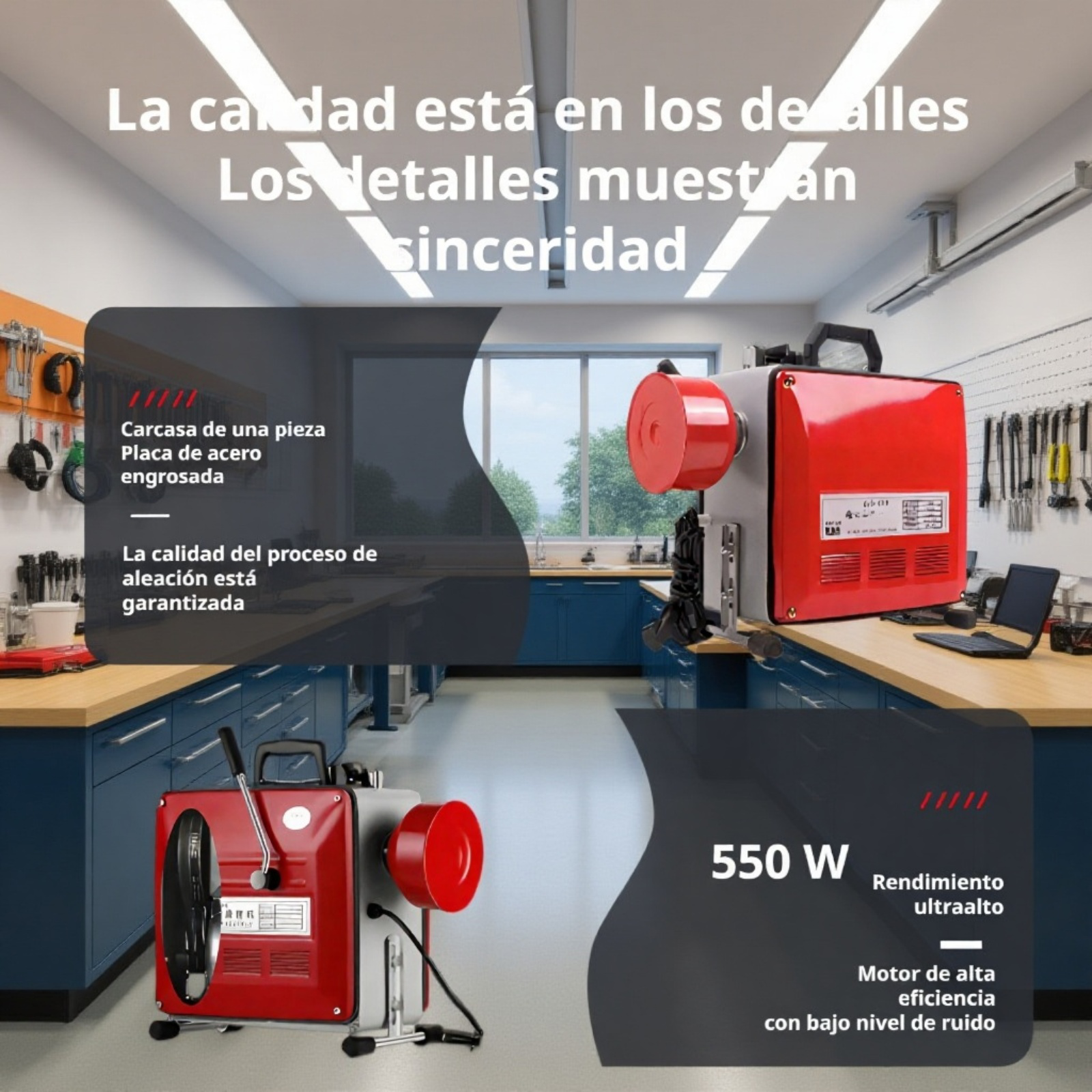 Desatascador de tuberías especial para alcantarillado