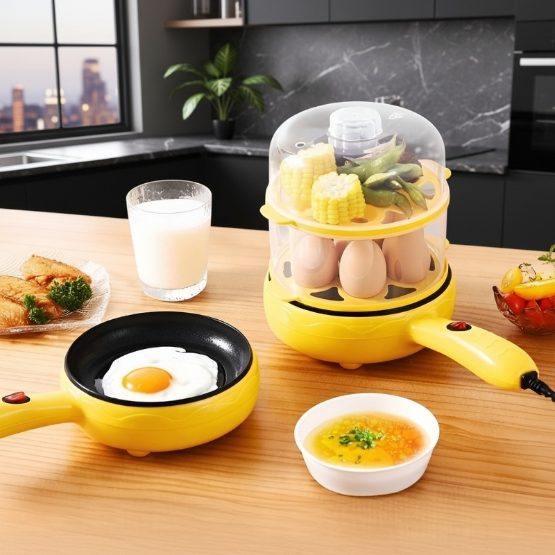 Multifunction Mini Electric Pot, Non-Stick Egg Cooker