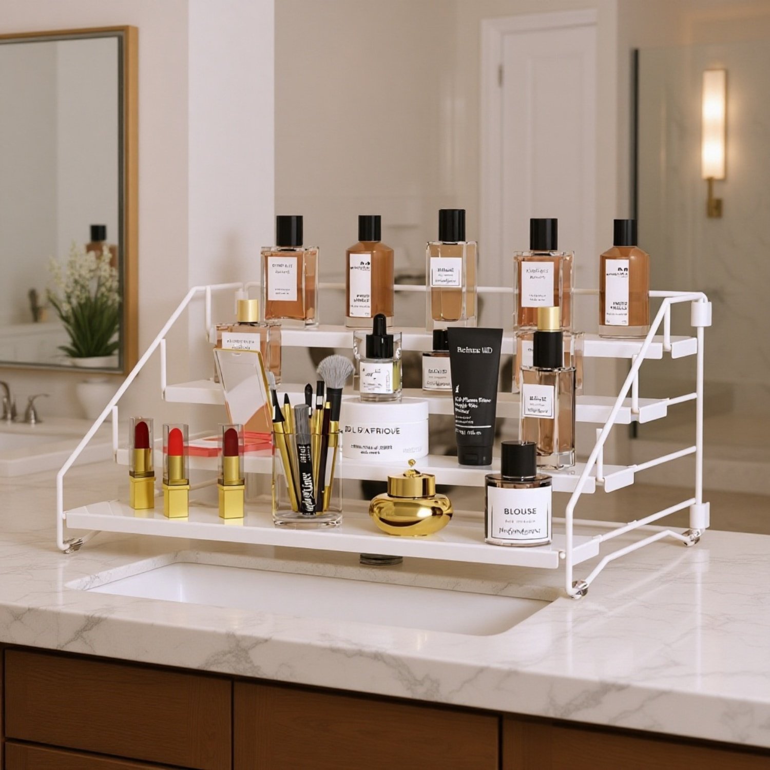 Estante plegable de especias para cocina, organizador de varias capas