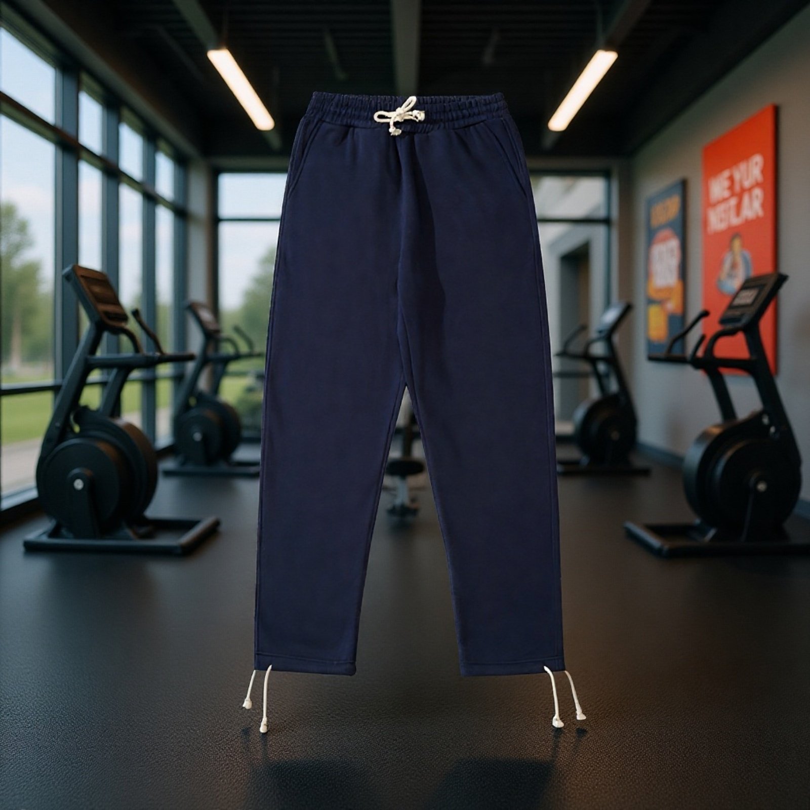 カジュアルにも使える裏起毛スポーツパンツ