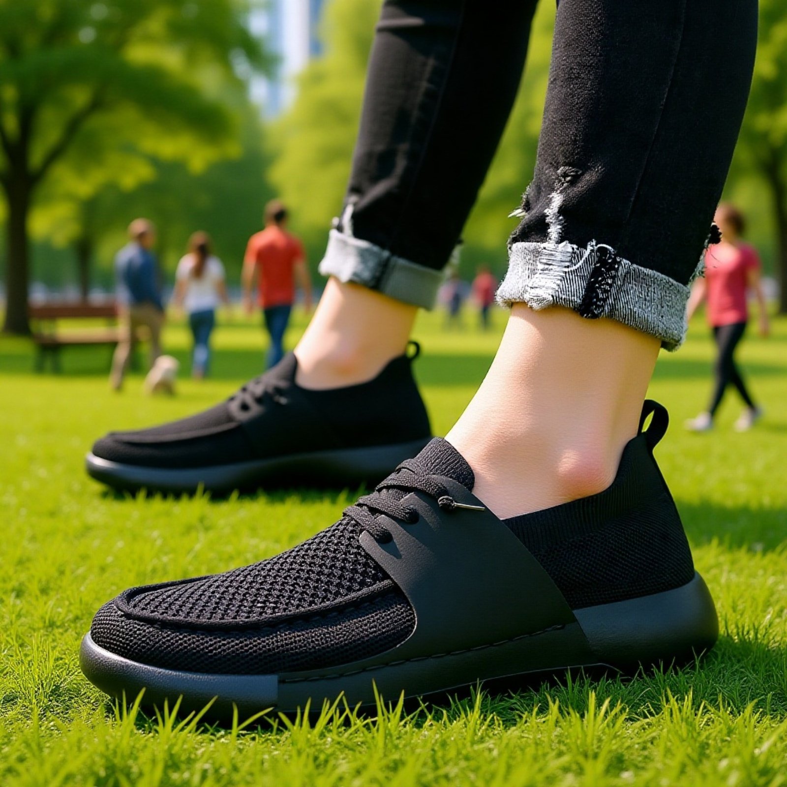 通気性抜群のカジュアルランニングシューズ メンズ