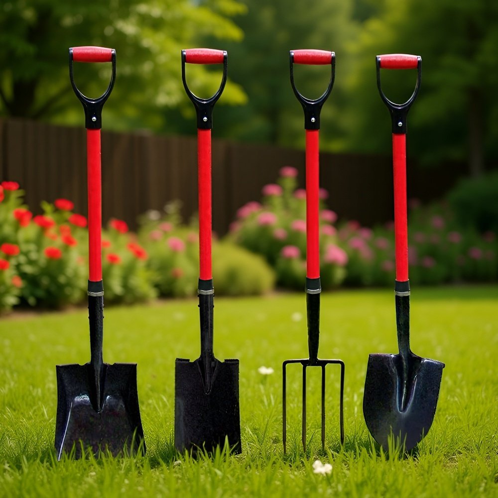 손잡이 달린 정원용 삽 세트 전체 모습