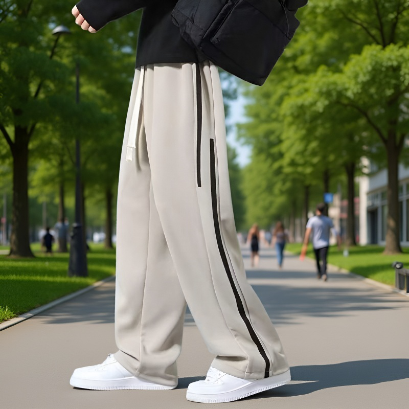 남자 추동 루즈핏 와이드 맨투맨 캐주얼 팬츠
