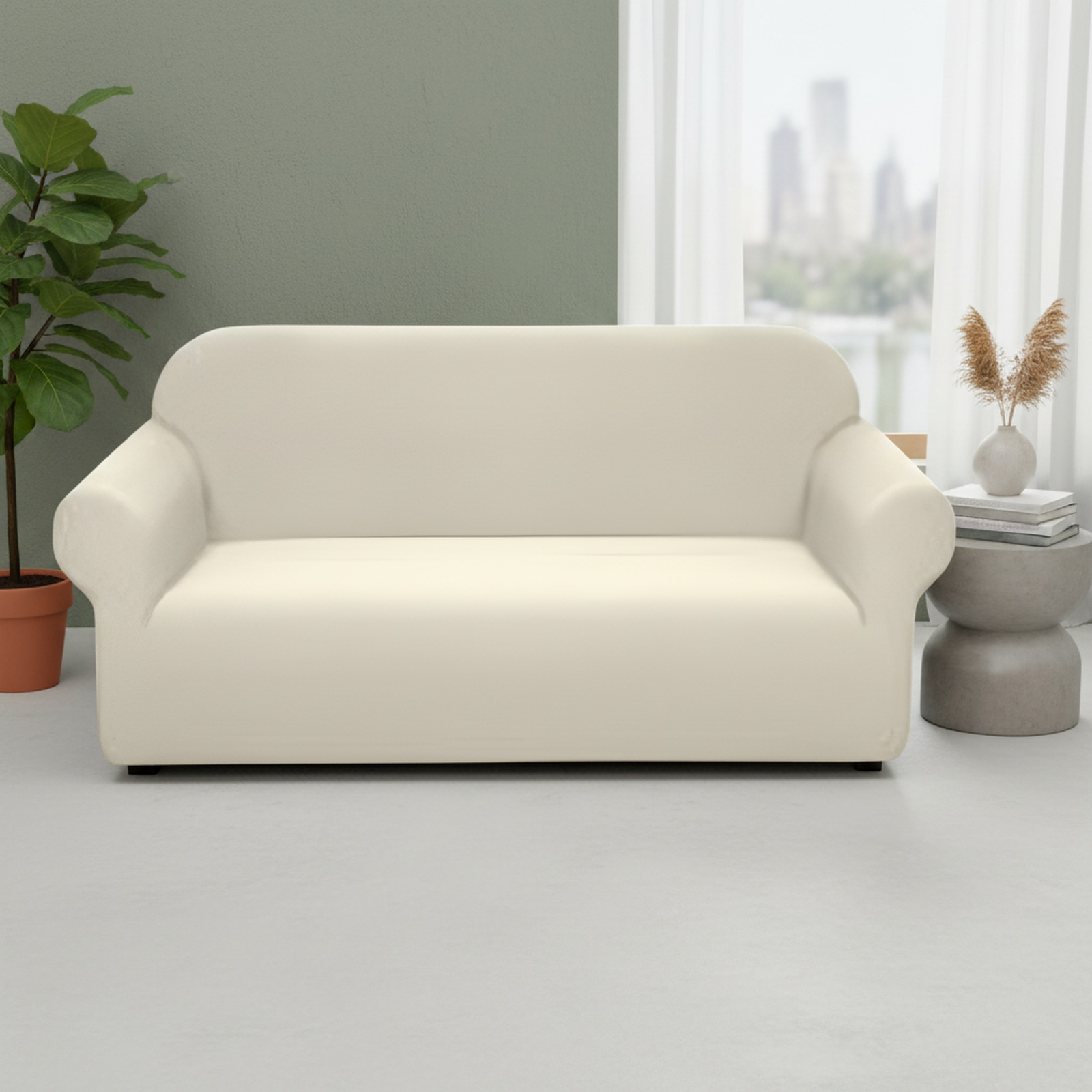 Waterproof Stretch Sofa Cover, Plain Design, Chaise Lounge Combination Sofa Protector