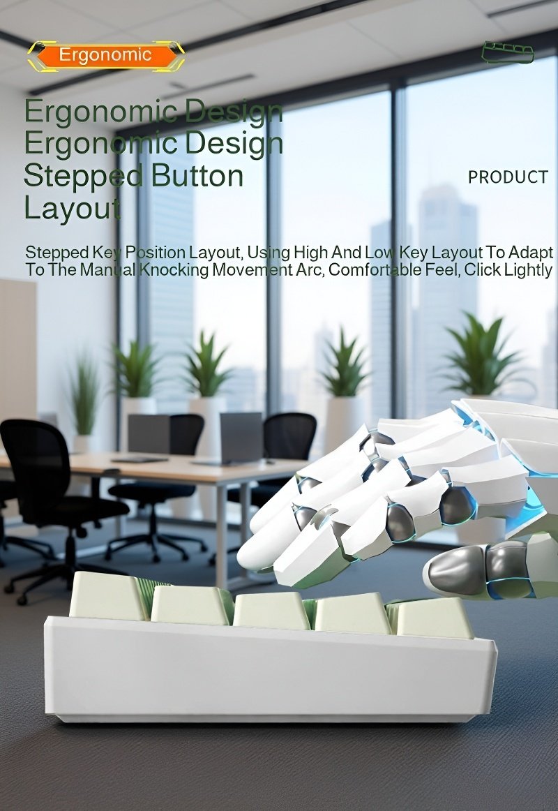 68-key keyboard closeup of colorful keycaps