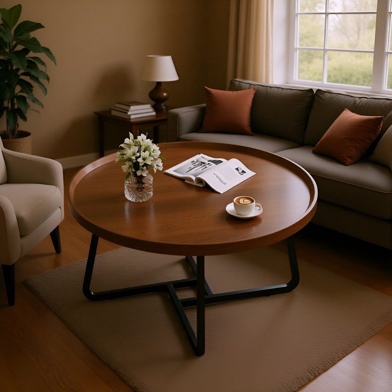 Moderner, schlichter Couchtisch im nordischen Stil