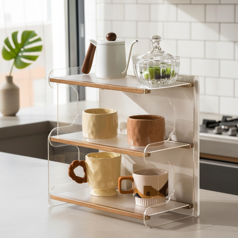 Desktop storage rack household table storage rack dining table organizer desk multi-layer bookshelf 