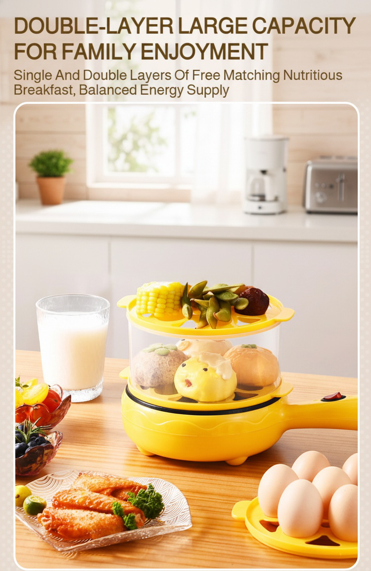 Easy-to-Use Electric Egg Cooker - Multi-functional Appliance