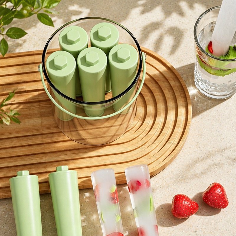 Long ice cube molds, household food-grade silicone ice trays, homemade ice pillars, refrigerator ice