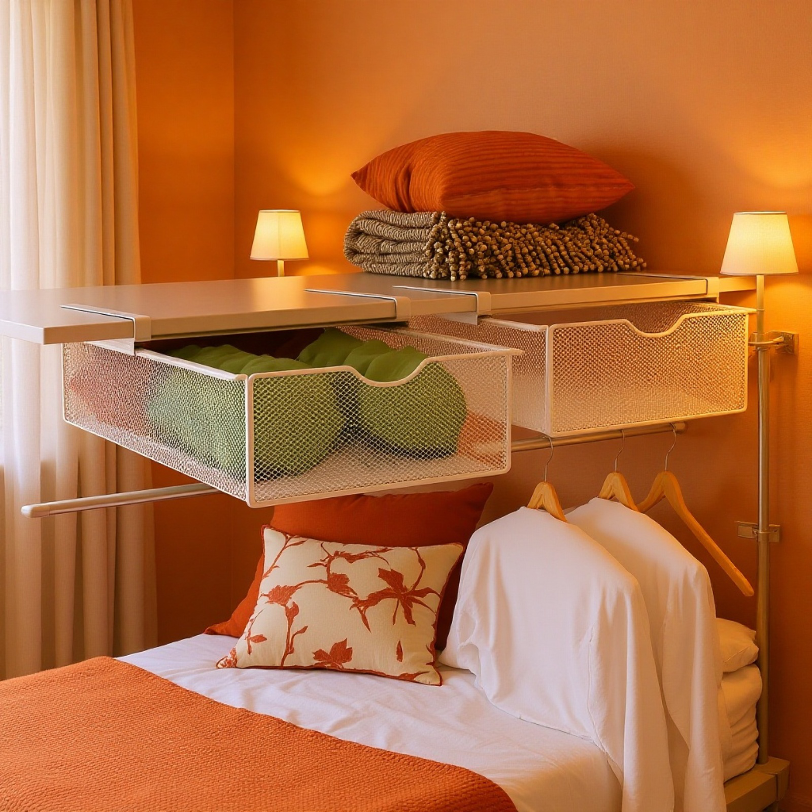 Schubladen-Kleideraufbewahrungskorb für Kleiderschrank, herausziehbare Ablage