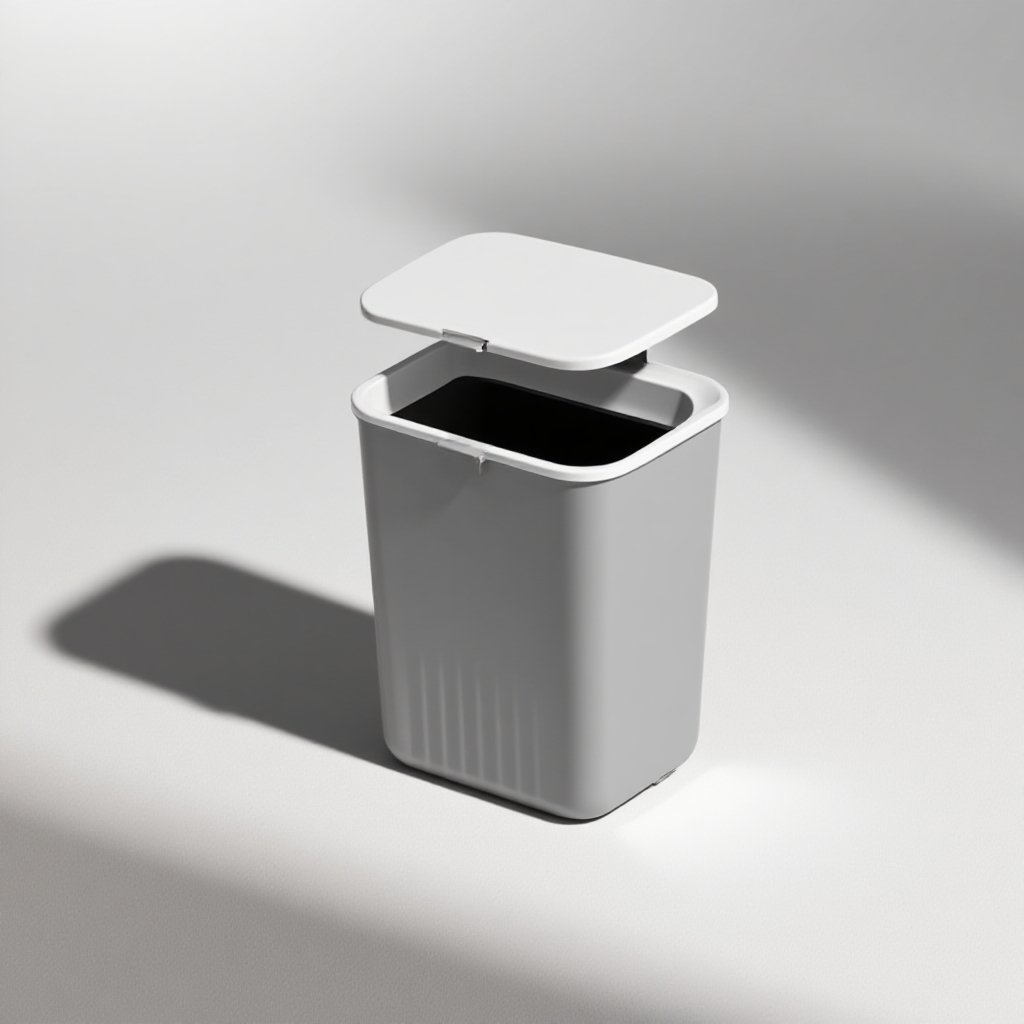 대형 벽걸이형 쓰레기통 설치 모습