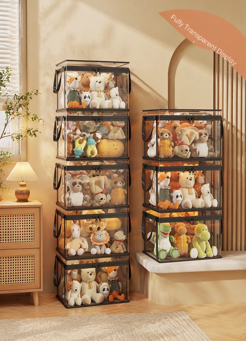 Household storage box organizing plush toys