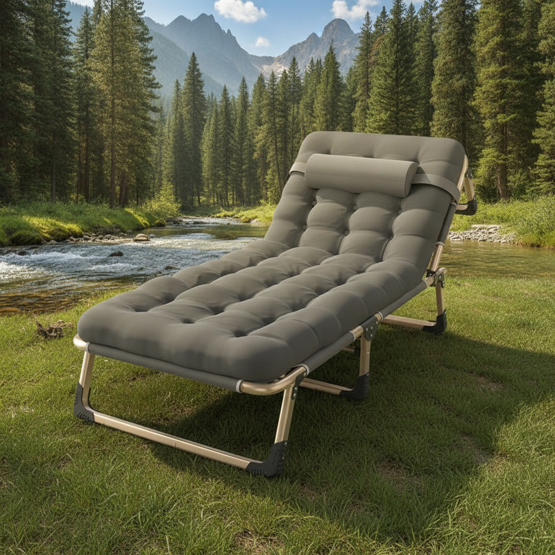 Matelas de lit de pause déjeuner pliant portable pour bureau, chaise d'accompagnement d'hôpital